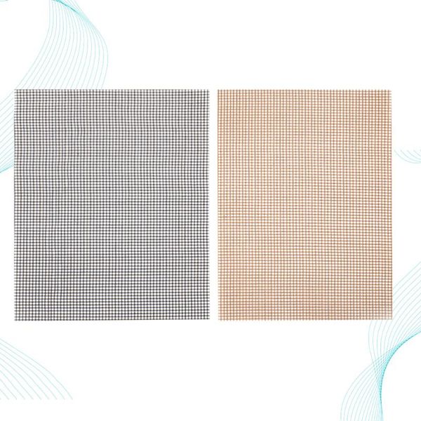 

tools & accessories 2pcs bbq grill cleaning mesh cushions glass fiber cook stove barbecue grid mats for picnic restaurant