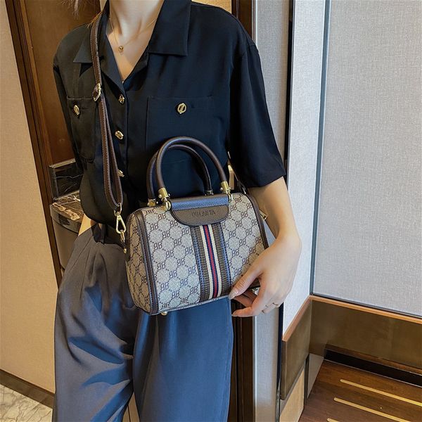 

bag women's bag texture printed portable boston single shoulder messenger