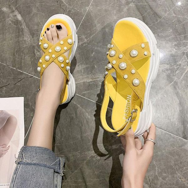 

sandals 2021 flat women shoes gladiator open toe non-slip soft women's platform beach female casual roman, Black