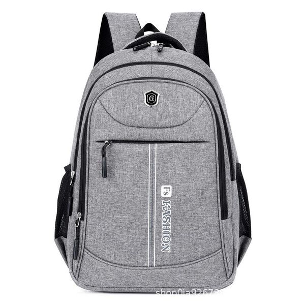 Homens mochilas saco de escola para meninos adolescente cinza Oxford À Prova D 'Água Bagpack Masculino Grande Capacidade 2021 Mochila