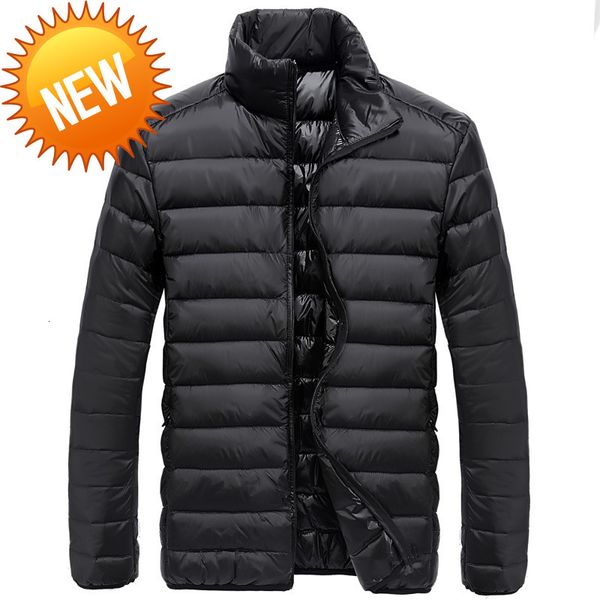 

winter new men s down jacket large loose casual white duck light coat, Black