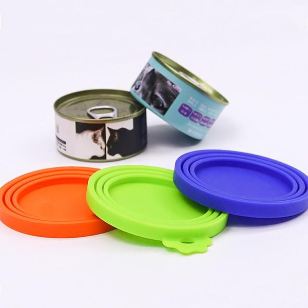

dog bowls & feeders silicone pet lid sealed food can covers for puppy cat storage fresh cap cover dogs cats