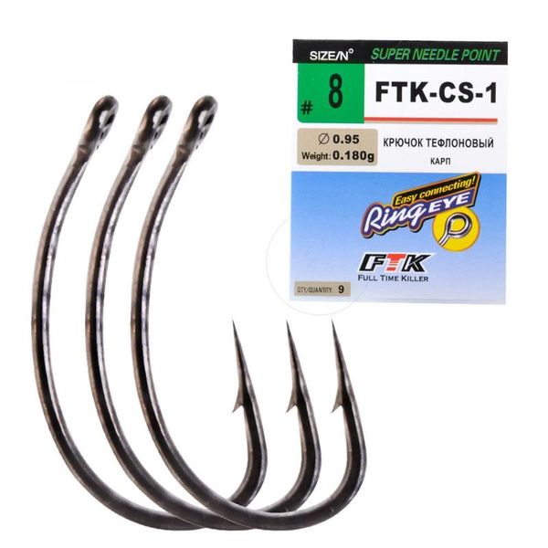 

fishing hooks set high carbon steel ring eye 6~9pcs/pack fishhook jip barbed carp sea tackle accessories