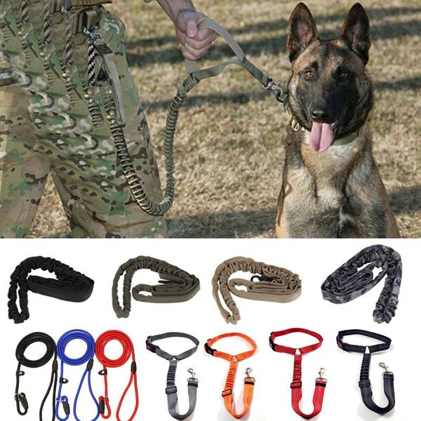 

dog leash 1000d nylon tactical military training elastic pet collars multicolor pc975816 & leashes