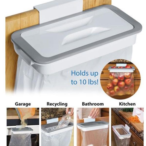 

kitchen accessories supplies trash bag storage rack cupboard bathroom hanging holders toy container & organization