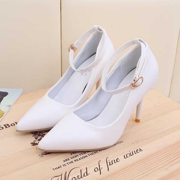 

dress shoes wedding shallow mouth single women pumps stiletto pointed toe sandals woman high heel ladies 2021, Black