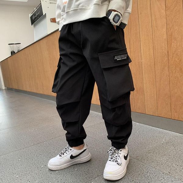 

trousers children's casual pants spring boys' overalls, big tide brand leggings pants, korean version, Blue