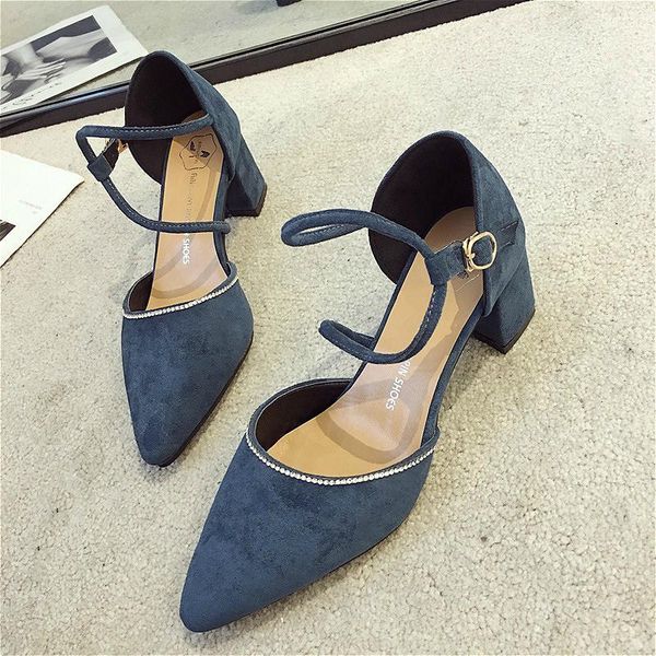 

dress shoes muluhu spring high heel woman 2021 mature shoe lady square pumps casual party drop, Black