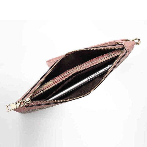 

wallet women's long hand bag zipper card wallet mobile purse, Red;black