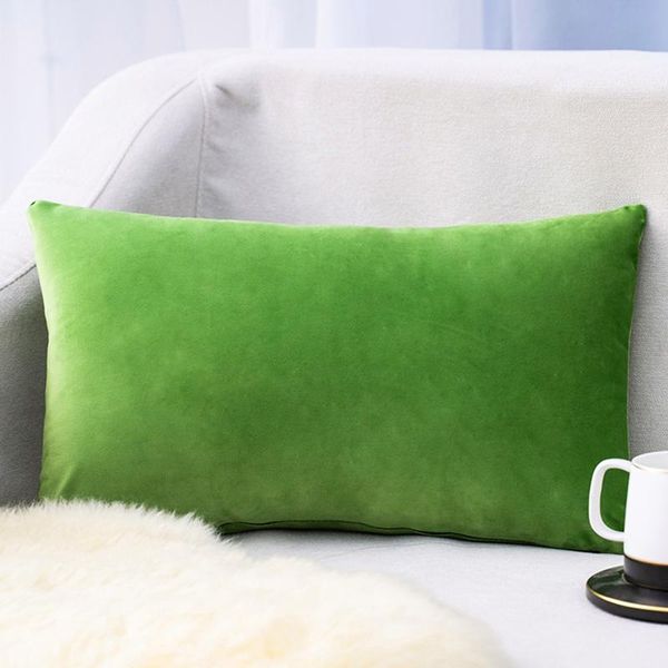 

cushion/decorative pillow 2pc 30x50cm super soft rectangular velvet pillowcase solid color lumbar sofa seat room cover decoration