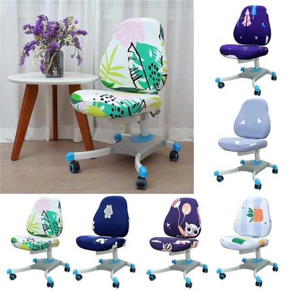 

set stretch office chair covers child learning seat cover rotating lift computer slipcover for living room slipcovers