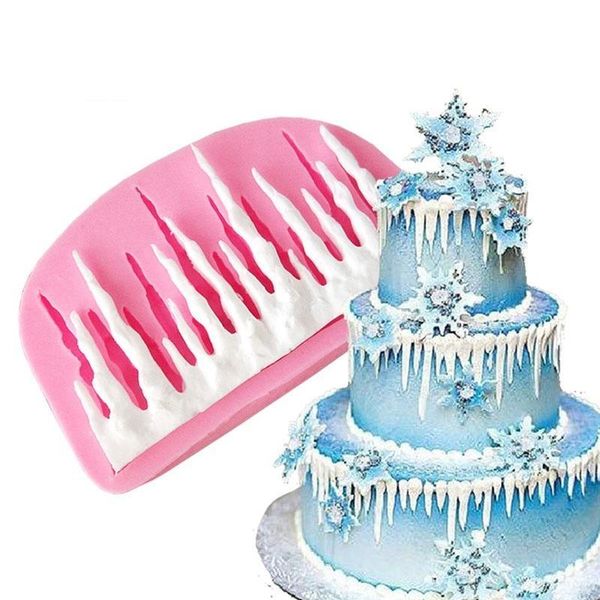 

cake tools 3d icicles silicone decorating molds diy fondant mould