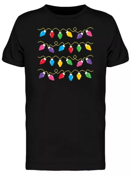 

christmas lights stream men's tee -image by shutterstock, White;black