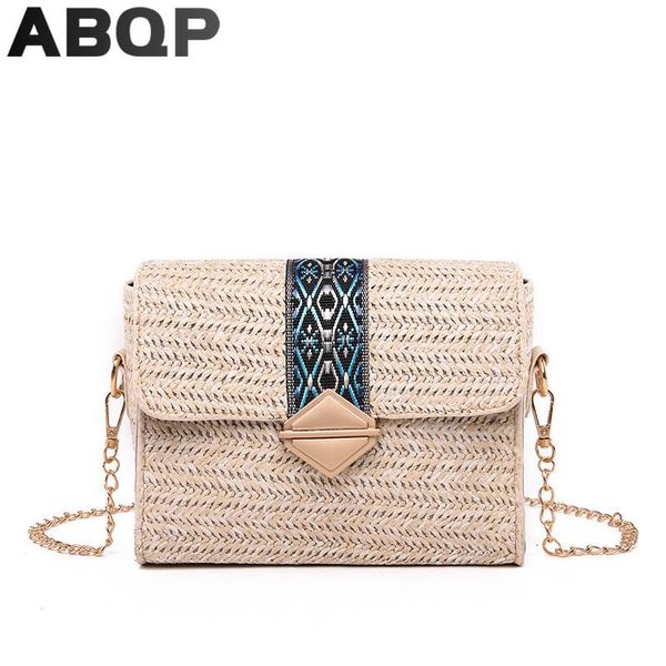 

evening bags abqp flap straw for women 2021 luxury summer beach shoulder bag cross body handbags