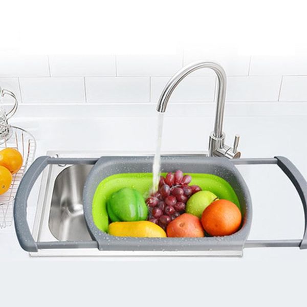 

storage bottles & jars collapsible colanders set silicone kitchen fruit vegetable square baskets folding strainers
