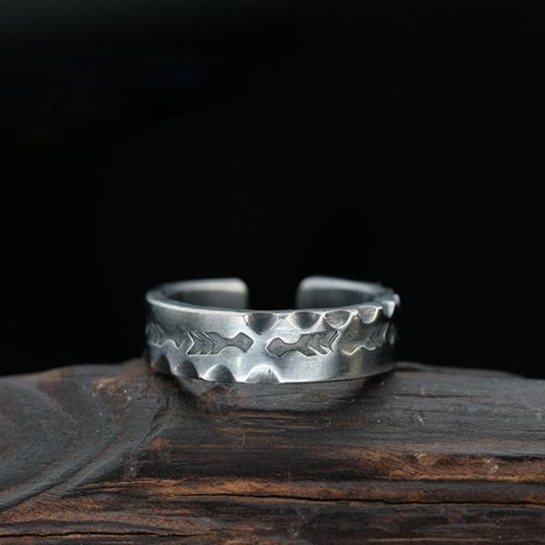 

wedding rings vintage ancient silver color happy feather fish open for women punk hip hop adjustable ring fashion jewelry gift, Slivery;golden