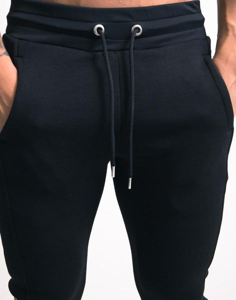 

brothers sports and leisure pure cotton men's breathable slim foot guard trousers pants, Black