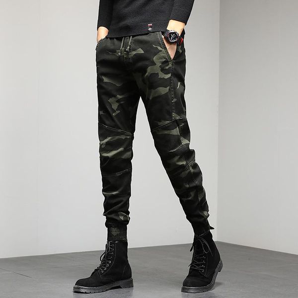 

men's pants men autumn outdoor fitness jogging cargo winter fashion loose casual camouflage sweatpants large size product, Black