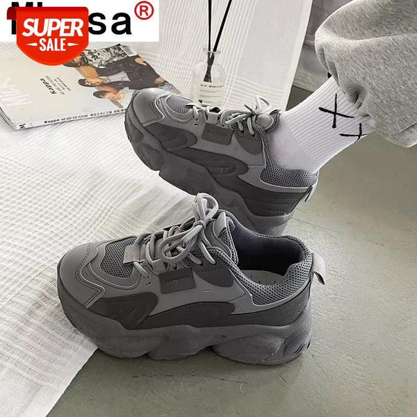 

2021 women thick-soled non-slip sneakers fashion new women's casual comfortable dad shoes vulcanized #pa8q