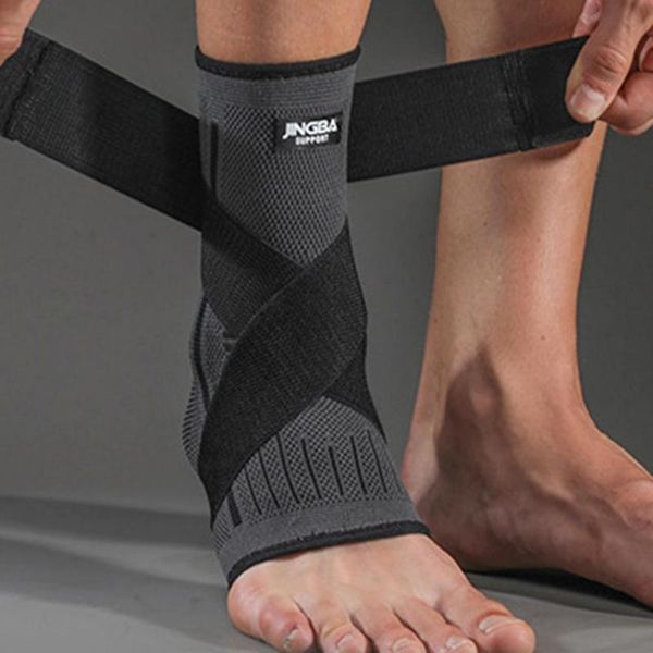 

ankle support 1 piece of brace soft non-slip nylon elastic foot arch men's outdoor running cycling football protection, Blue;black