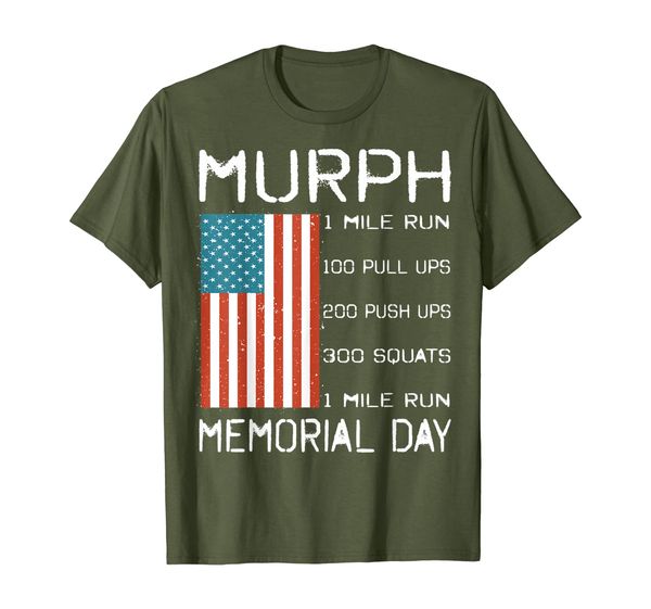 

memorial day murph shirt 2019 patriotic wod workout, White;black
