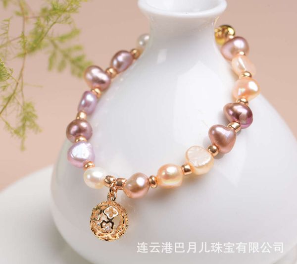 

hand string women's natural pearl bracelet design in small group, Black