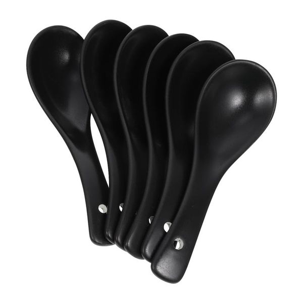 

spoons 6pcs ceramic soup practical rice eating useful feeding