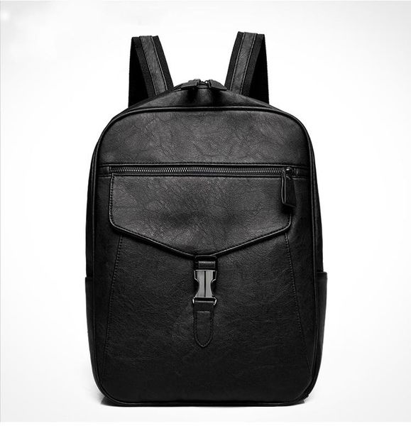

backpack men external usb charge waterproof fashion pu leather travel bag casual school ins black bookbags girls