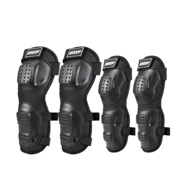 

motorcycle armor 4pcs black 2 x knee pads elbow pad protector protective gear thickening protection accessories