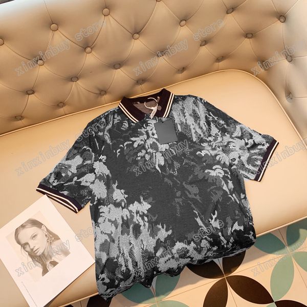 

22ss men women designers t-shirts tee jacquard camouflage letters short sleeve man crew neck paris fashion streetwear blue black gray xinxin, White;black