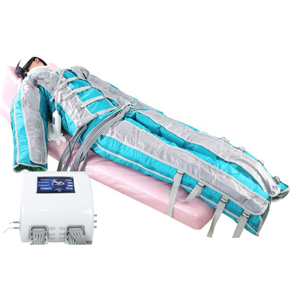 Controle inteligente 24 sacos de ar massageador de corpo inteiro Prensaterapia extremamente infravermelho de drenagem linfática de drenagem com tela de toque fácil de usar