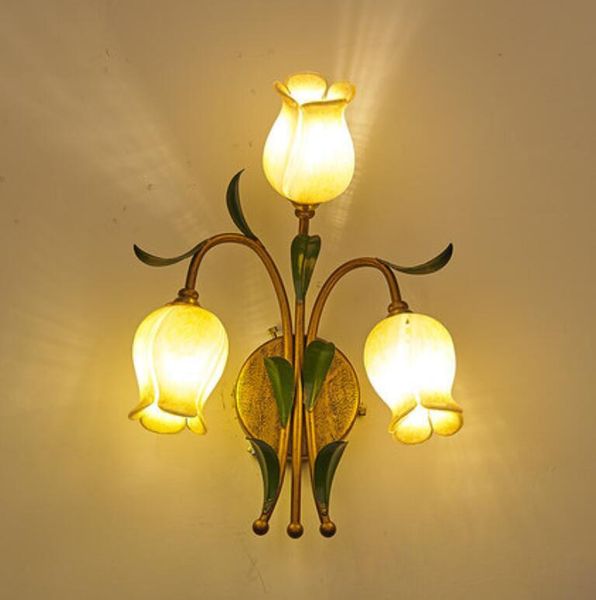 

wall lamp haixiang glass flower hallway light for living room foyer entrance sconce