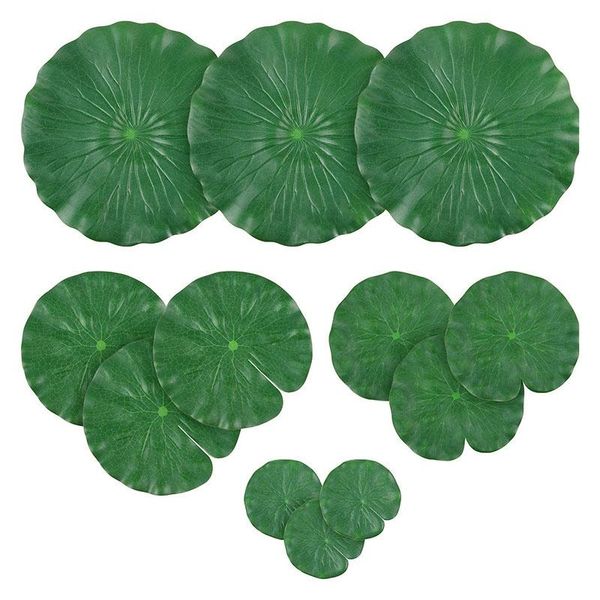 

pcs artificial lotus leaves floating foam ornament lily pads foliage pond decor water for patio koi decorations