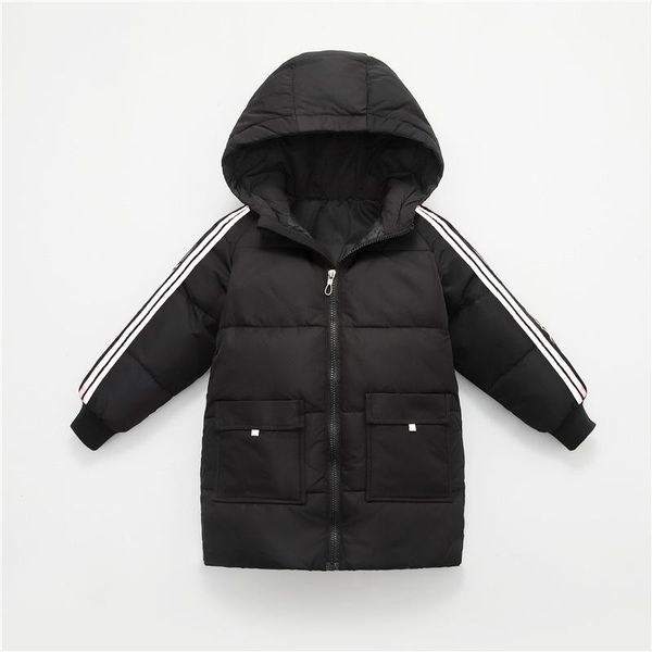 

jackets girls boys down coat jacket 2021 long warm thicken plus velvet winter autumn cottonÂ outerwear baby's kids children's cloth, Blue;gray
