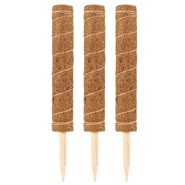 

other garden supplies 3 packs of plant support rods, coconut tree totem pole moss rods for expansion, climbing frame 40cm