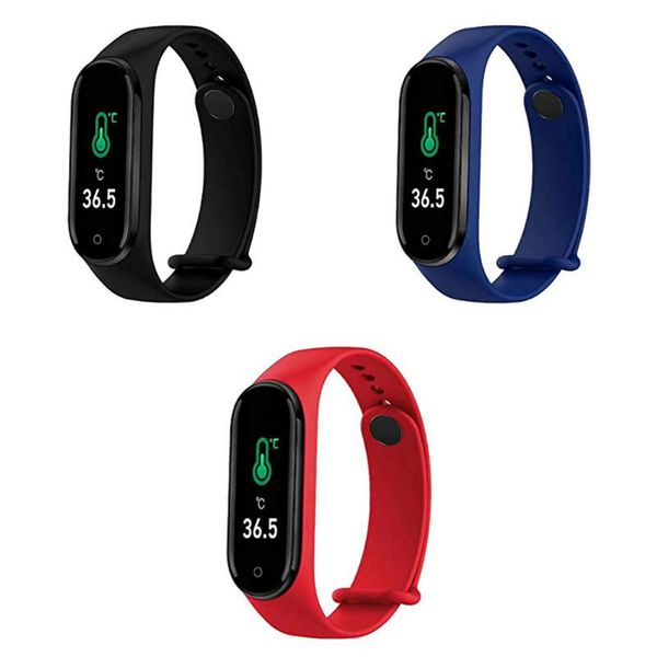 

smart wristbands watch body temperature fitness tracker bracelet ip68 waterproof for sport pedometer blood pressure