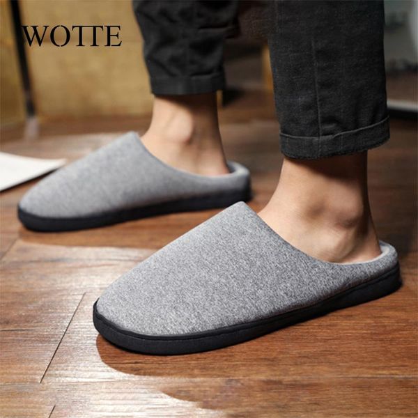 

slippers warm cotton men shoes bathroom indoor man winter fur plush house flat footwear non-slip slides, Black