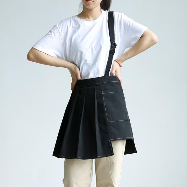 

aprons apron creative half-length korean fashion custom printed logo flower shop restaurant milk tea waiter half overalls