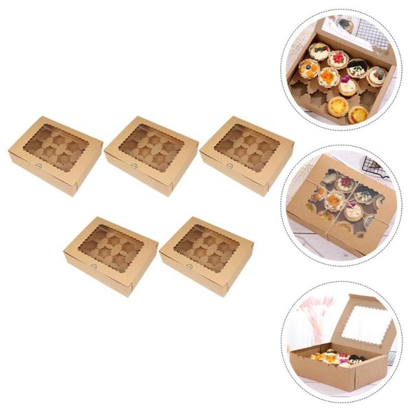 

gift wrap 5pcs delicate upper window pastry dessert packing boxes cake wrapping