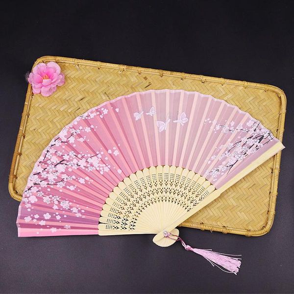 

other home decor bamboo fold hand fans wedding peach blossom chinese japanese dance fan folding gift vintage party art craft