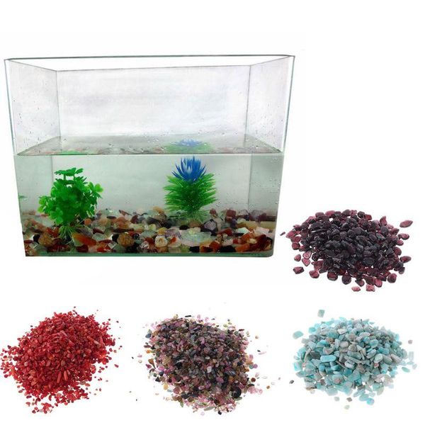 

decorations 100g aquarium natural stone pebble crystal gravel flowerpot fish tank diy decornation c6ue