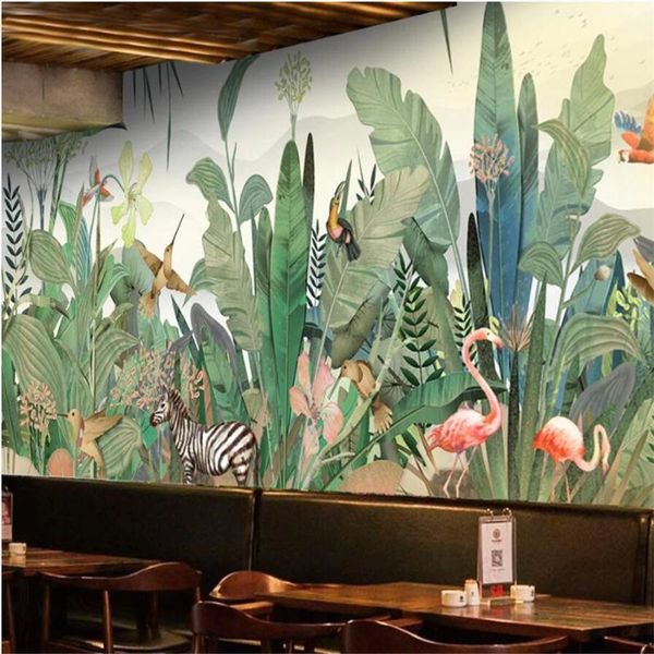 

wallpapers custom 3d wallpaper mural large southeast asian plants, forests, flowers, birds and animals background wall decoration painting