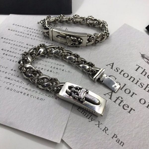 

designer jewelry new croquet in 2021 personalized punk large sword thick men's bracelet 47ou ugw8 56rx, Silver