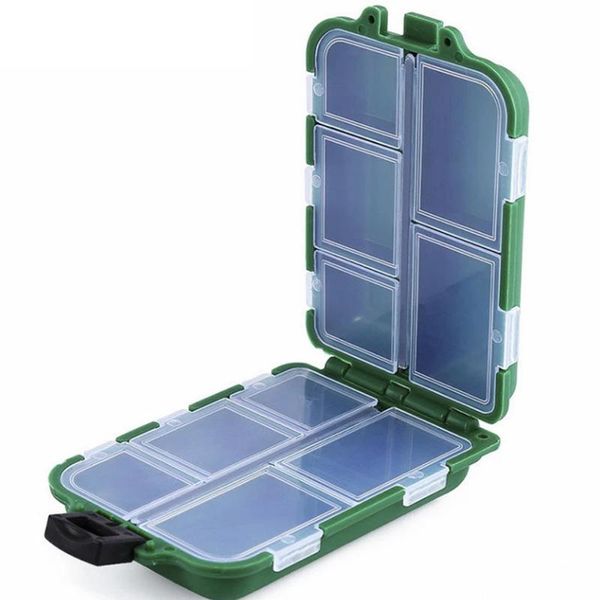 

fishing storage boxes 10 compartments pvc hooks bait plastic accessories for outdoor fisherman