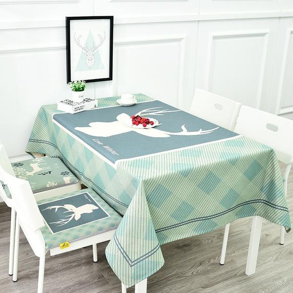 

nordic deer plus thick cotton and linen restaurant table cloth rectangular coffee
