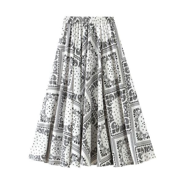 

skirts 2021 ins fashion women a-line long 5009, Black