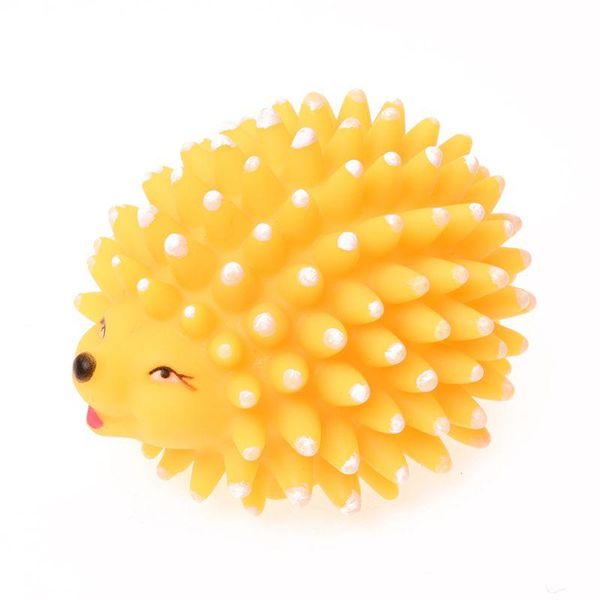 

dog toys & chews yellow rubber hedgehog shaped squeaky chew toy for pet
