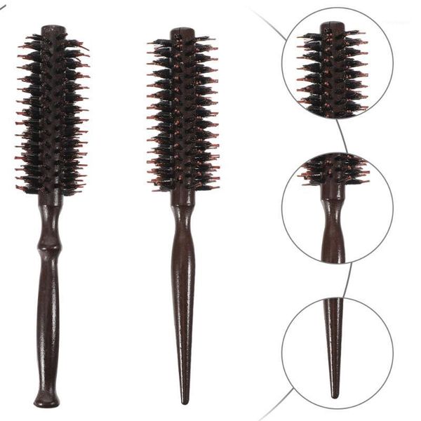 

2pcs boar hair brush salon styling comb curly comb1, Silver