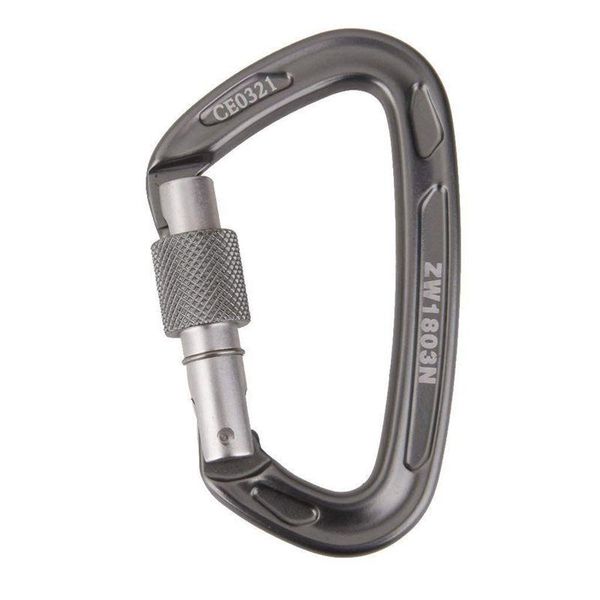 

cords, slings and webbing kn locking screw aluminum alloy carabiner d shape climbing mountaineering