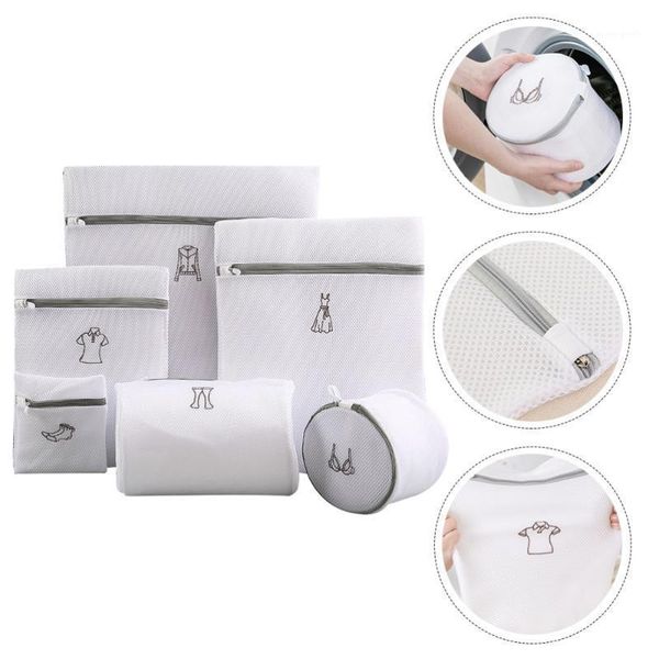 

laundry bags 1 set/6pcs embroidery bag durable clothing washing storage1